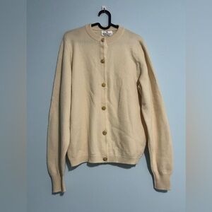 Vintage Ivory 100% Cashmere Sweater